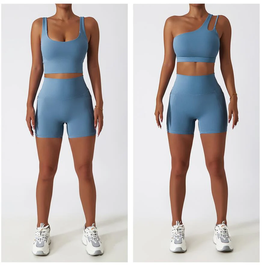 Quick dry Tight  shorts Pocket Yoga suit 6 colors