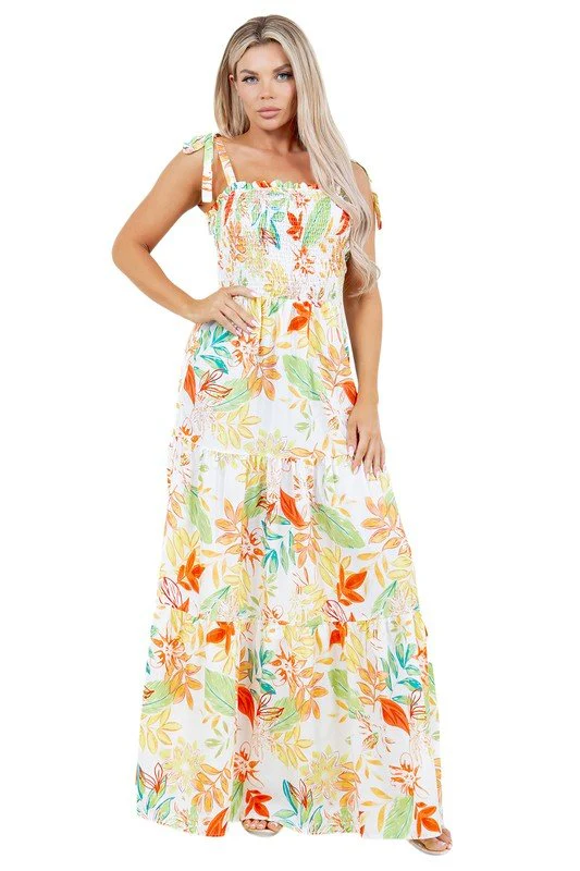 FLORAL LONG MAXI DRESSES